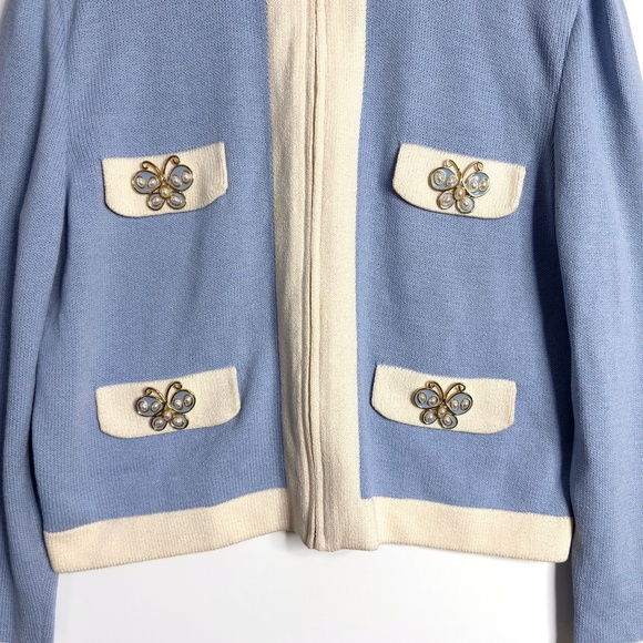 ST. JOHN Vintage Butterfly Cardigan - Picture 2 of 8